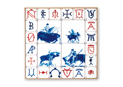 <i>Azulejo</i>, 2004, maiolica in bicromia rossa e blu