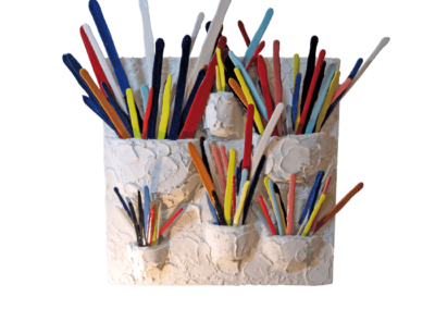 <i>Design del colore – plasticità ceramica mobile</i>, 2011, tecniche ceramiche miste