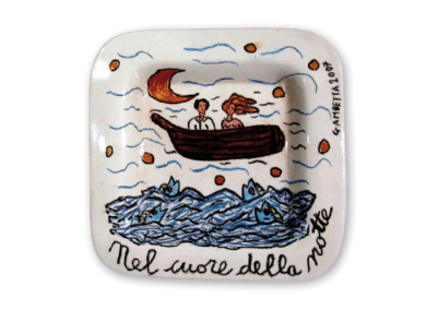 <i>Nel cuore della notte </i>, 2007, ceramica smaltata