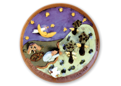 <i>Progetto per una notte incantata</i>, 2001, terracotta, ingobbio, smalto