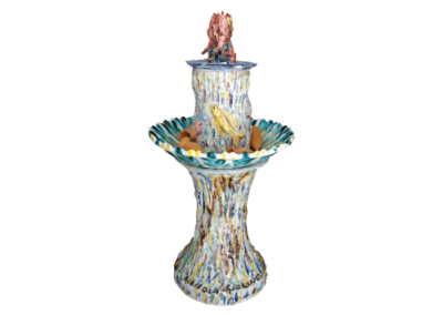 <i>Fontana con anfore</i>, 2002, maiolica policroma