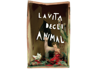 <i>La vita degli animali</i>, 2006, scatola ceramica policroma