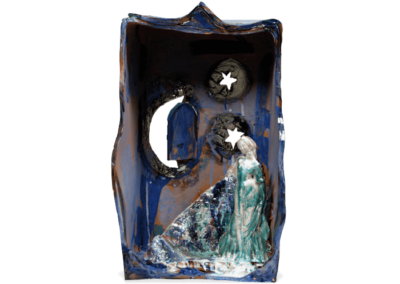 <i>La fata turchina</i>, 2004, scatola ceramica policroma