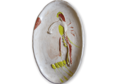 senza titolo, 2012, ceramica smaltata a bassorilievo