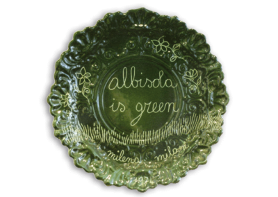 <i>Albisola is green</i>, 1974, smalti e colori a gran fuoco