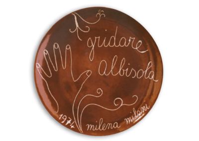 <i>Gridare Albisola</i>, 1974, smalti e colori a gran fuoco