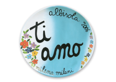 <i>Ti amo</i>, 2006, smalti e colori a gran fuoco