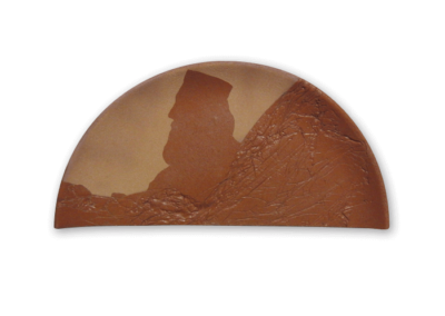 <i>Compleanno olimpico</i>, 2011, semirefrattario rosso, cristallina, sabbiatura