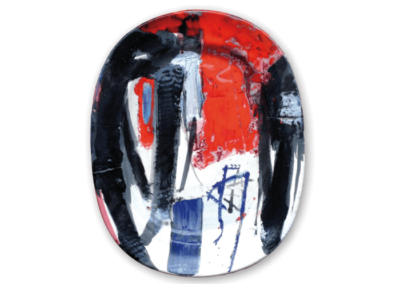 senza titolo, 2005, ceramica smaltata e graffita