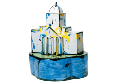 <i>Gli occhi aperti</i>, 1999, maiolica dipinta